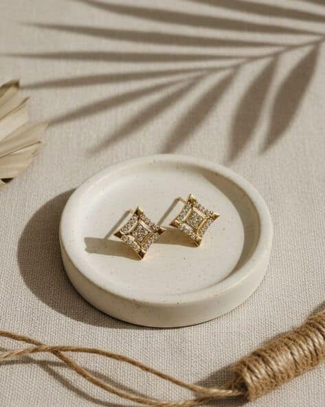 The Pari Square Princess Stone Studded Earrings
