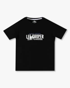 lee cooper Boys Graphic Print Regular Fit Cotton Round-Neck T-Shirt-picture-37