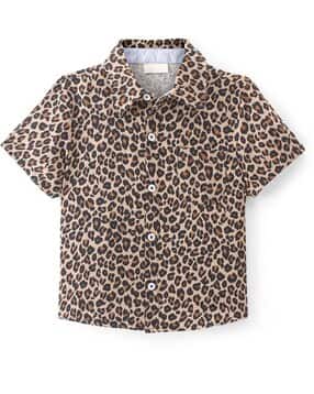 Boys Printed Relaxed Fit Shirt with Spread Collar-image-8
