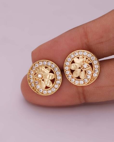 BRADO JEWELLERY Women Gold-Plated Stone-Studded Stud Earrings