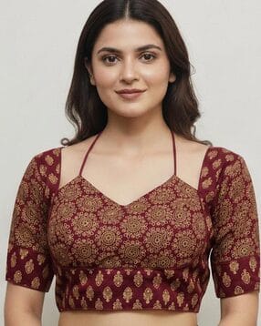 nyrika Women Printed Back Open Blouse-picture-12