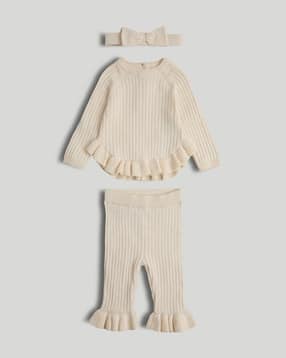 mothercare Prarie Full Sleeve Top & Leggings with Hat Set-picture-13