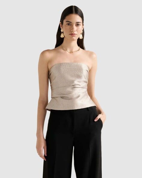 Forever New Women Fitted Textured Top