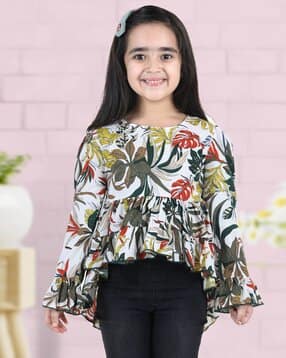cutiekins Girls Floral Print Regular Fit Top-picture-18