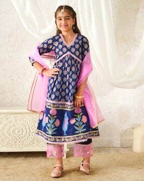 pspeaches Girls Floral Print Flared Kurta Set-picture-10