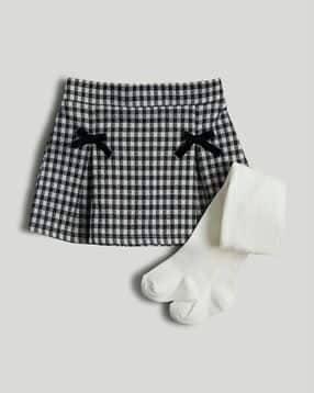 mothercare Checked Winter Love Skirt with Tights-picture-49