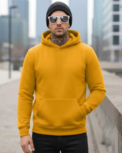 Buy Nobero Men Oversized Kangaroo Pocket Hoodie Online | Ajio.com