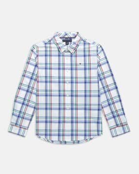 Boys Checks Regular Fit Cotton Shirt-image-31