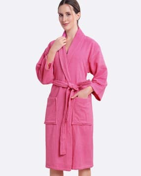 hot gown Women Bathrobe with Waist Tie-Up-picture-27