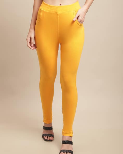 Valles365 Women Elasticated Waist Skinny Fit Pants with Slip Pockets