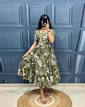 nyrika Women Floral Print Tiered Dress-picture-0