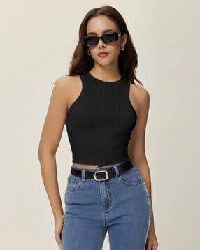zilcon Women Striped Relaxed Fit Tank Top-picture-37