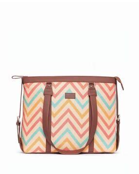 Women Nawabi Couture Printed Structured Office Laptop Bag-image-3