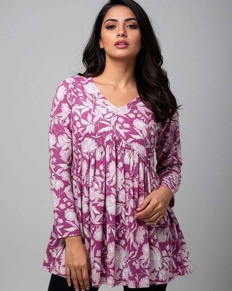 DREAM BEAUTY FASHION Women Floral Flared Kurta
