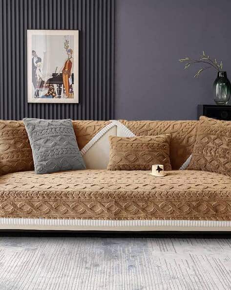 Cortina Eyelet Curtain Self-Design Anti-Slip 1 Seater Sofa Cover Set