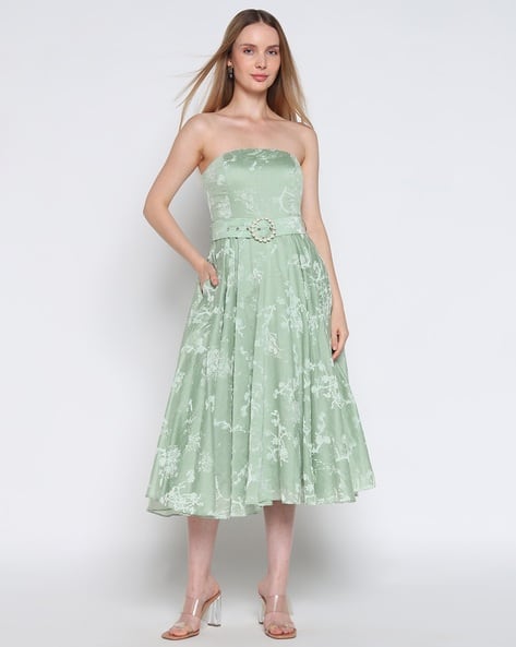 Buy Sage Green Dresses for Women by Cover Story Online | Ajio.com