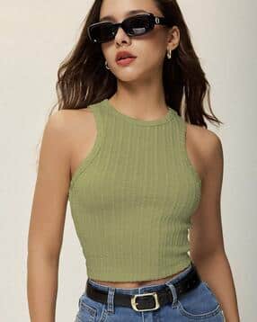zilcon Women Cable-Knit Relaxed Fit Tank Top-picture-49