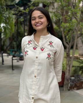 indie picks  Cotton Hand Embroidered Shirt -picture-31