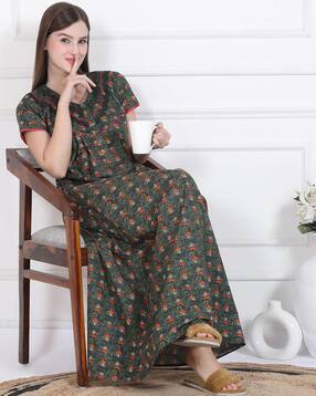 sweet dreams Women Floral Print Nightie with Insert-Pocket-picture-14