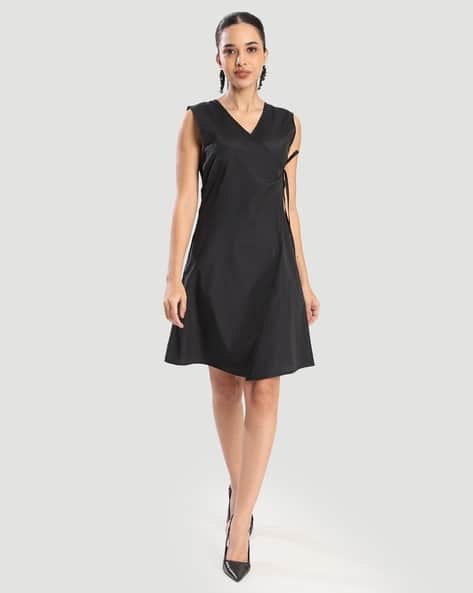 sachin and babi light blue dress Amazon.in: Black Satin Dress main image 0