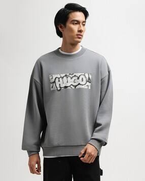 hugo blue Regular Fit Cotton Sweatshirt-picture-17