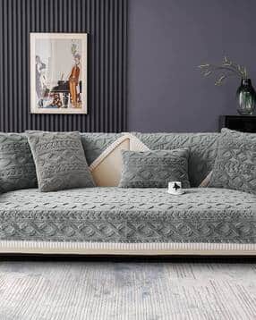 cortina eyelet curtain Self-Design Durable Anti-Slip 1 Seater Sofa Cover Set-picture-35