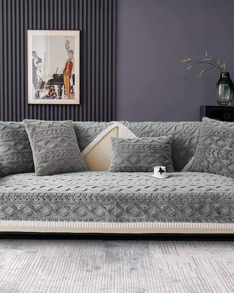 Cortina Eyelet Curtain Self-Design Durable Anti-Slip 1 Seater Sofa Cover Set