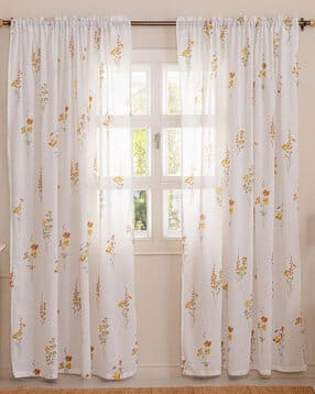 homemonde Set of 2 Geometric Print Cotton Window Curtains-picture-36
