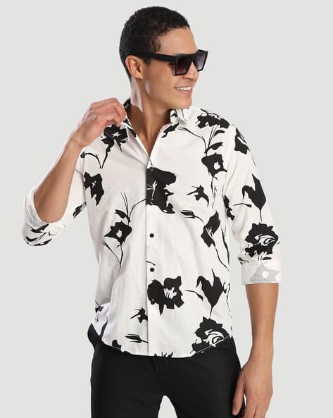 iVOC Men Floral Print Regular Fit Shirt