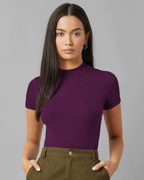 DREAM BEAUTY FASHION Women Round Neck Fitted Top
