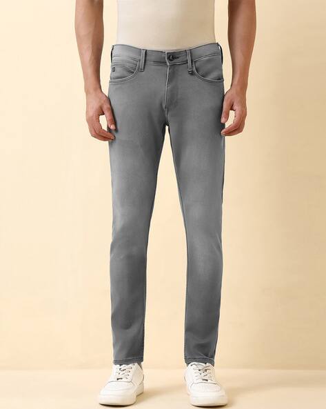 ALLEN SOLLY Men Washed Slim Jeans