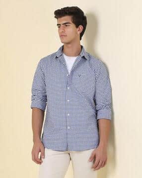 allen solly Men Checked Slim Fit Shirt-picture-11