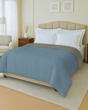 Quilted Pure Cotton Reversible Double AC Comforter 