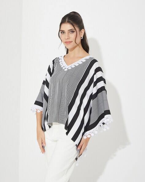 MISS CHASE Women Stripes Looose Fit Top