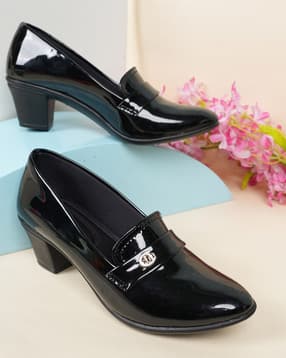 Women Pointed-Toe Block Heeled Pumps -image-33