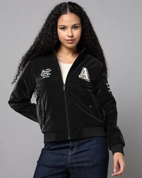 fort collins Girls Zip-Front Regular Fit Bomber Jacket-picture-41