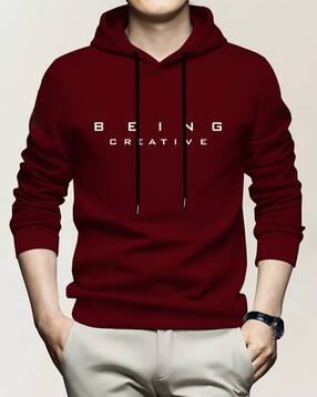 ausk Men Typographic Print Regular Fit Hoodies-picture-34