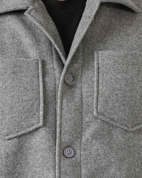 PERCH Men Relaxed Fit Jacket Grey - Image 7