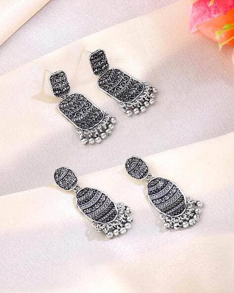 Yellow Chimes Women Ethnic Stone Earrings