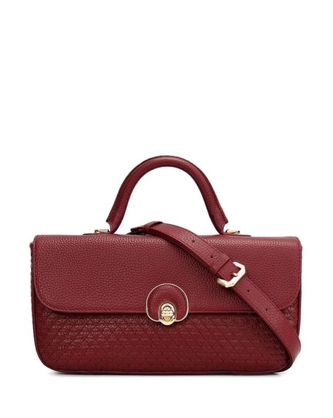 Da Milano Women Crocs Pattern Sling Bag with Adjustable Strap