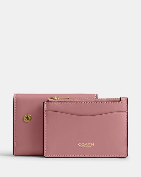 Buy Coach Essential Card Holder Wallet | Pink Color Women | AJIO LUXE