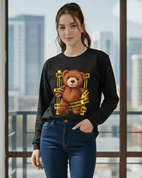 fabflee x ag Women Graphic Print Loose Fit Sweatshirt-picture-29