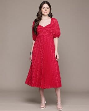 Women Abstract Fit & Flare Dress-image-29