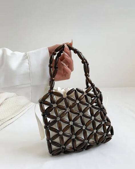 Lulu & Sky Women Beaded Bucket Bag with Pouch