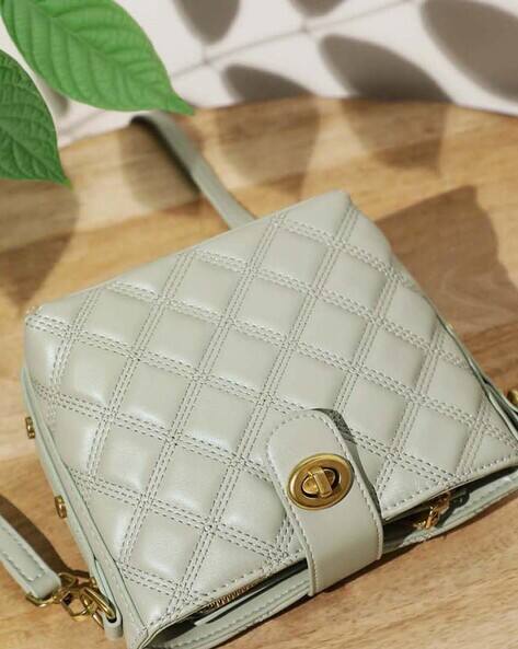 Lulu & Sky Women Quilted Sling Bag with Detachable Strap