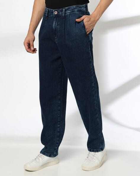 DNMX Men Light Washed Loose Fit Jeans