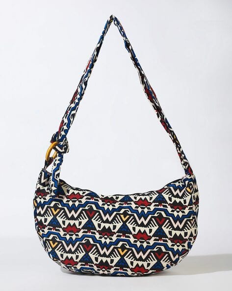 Lulu & Sky Women Geometric Print Shoulder Bag