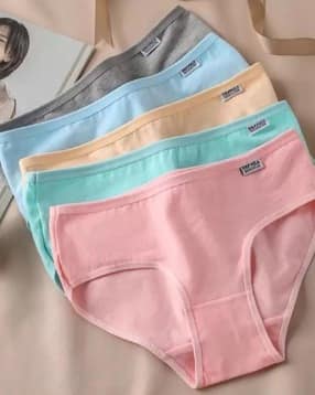 gialon Women Pack Of 5 High-Rise Cotton Briefs-picture-53