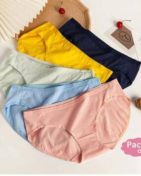 cumsin Women Pack of 5 High-Rise Briefs with Elasticated Waist-picture-15