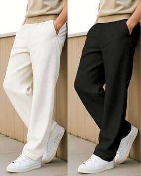 buda jeans co Men Pack of 2 Relaxed Fit Flat-Front Pants-picture-26